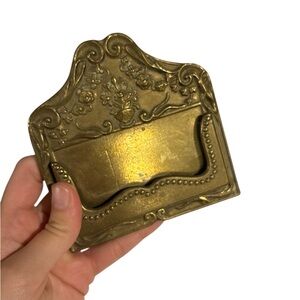 Vintage brass card holder  Holder